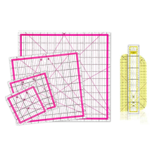 6 Stück Acryl-Quiltlineale, quadratisches Stoffschneidelineal