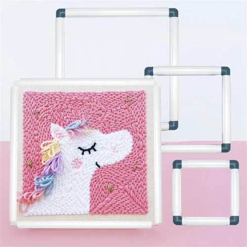 3er-Pack Stickrahmen zum Quilten, Blau 2
