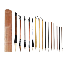 Chinesisches Kalligraphie-Pinsel-Set, 15-teiliger Schreibpinsel mit Stifthalter