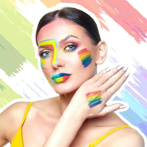 Face Body Paint Kit Rainbow Makeup Stick for Celebrations C 1