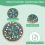 DIY Ceramic Mosaic Kit Floral Mosaic Bamboo Coaster Set 4