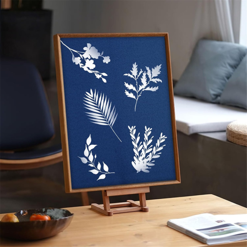 32 Sheets Cyanotype Paper Sun Print Paper Kit,for Crafts DIY Project 2