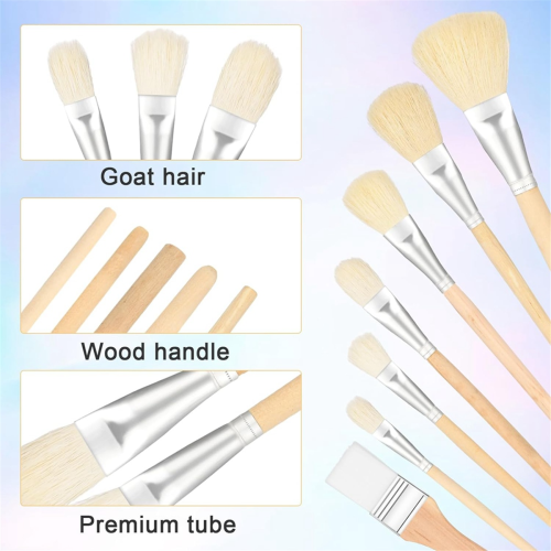 Mop Brush for Acrylic Painting, Versatile Blending Brush Paint Brush 1