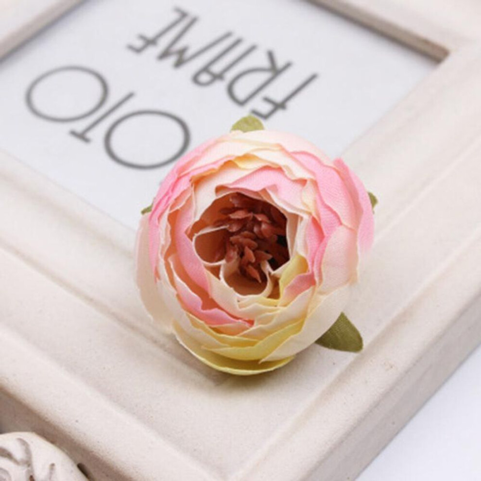 (light pink, 5pcs) 1/5/10pcs Artificial Flowers Retro Peony Head Silk Flower Decor Diy For Home Wedding Decorations