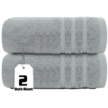 2 X Big Super Jumbo Bath Sheets 100x200 cm Egyptian Cotton XXL Bath Towels