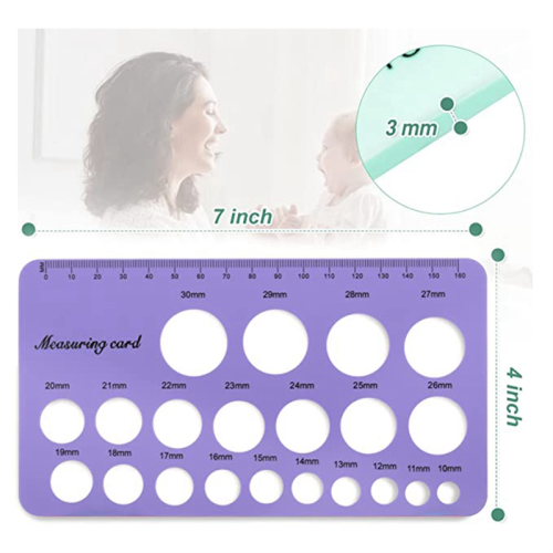 Nipple Ruler Flange Size Nipple Measuring Ruler Nipple Soft Silicone 2