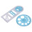 2 Pcs Multifunctional Geometric Ruler Plastic Circle Drawing Tool 7