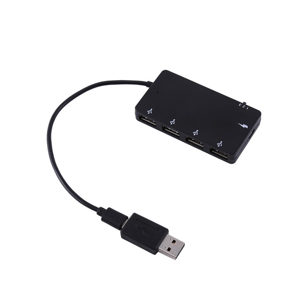 4 Port Micro Usb Hub Usb2.0 Otg Extension Adapter Charging Cable For Smartphone And Tablet 5021324459164