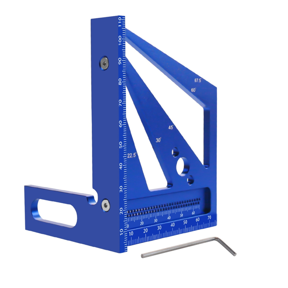 Multi-Angle 3D Measuring Ruler,Wood Carpenter Crafting Color: Blue 4853862870733