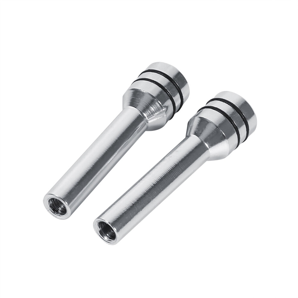 2Pcs Car Truck Aluminum Interior Door Lock Knob Pins Cover Silver 7891324460129