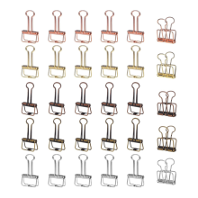 30er-Packung Metalldraht-Binderclips - Hohle Büroklammern für Papierkram,