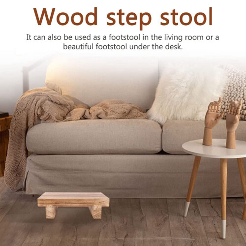 Wooden Step Stool for Adults, Bed Stool for High Beds, Kitchen 2