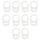 10 Pcs Button Silicone Ring Pacifier Holder Mannequin Clip Adapter Transparent 2