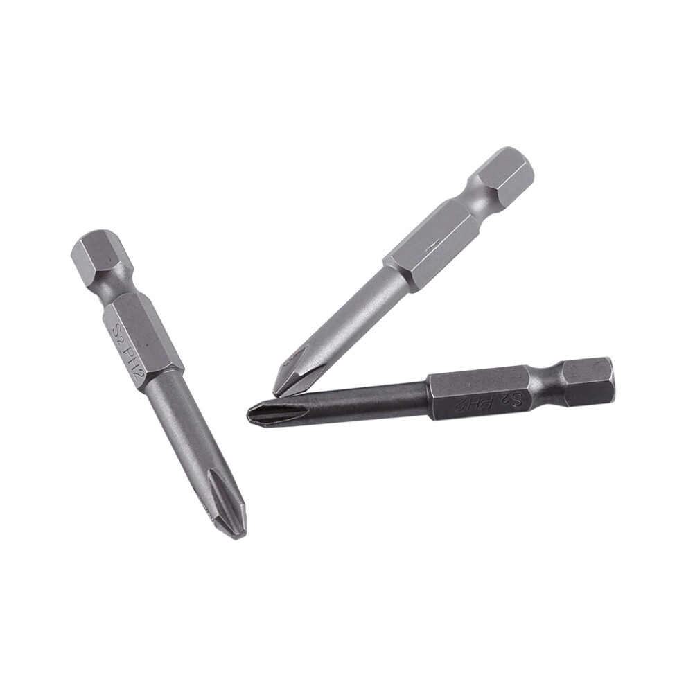 12Pcs 50Mm Length 1/4 Inch Hex Shank S2 Alloy Magnetic Cross Phillips Screwdriver Bit 8701324460359