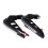 1 Pair Universal Handlebar Hand Protector LED Light Motorcycle Hand Guards Black 4