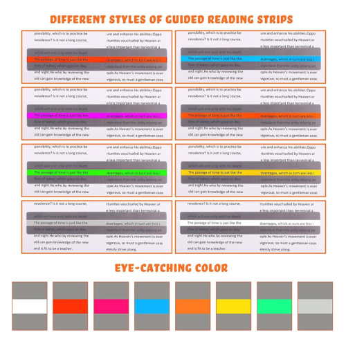 100 Pack Back to School Guided Reading Strips Line Reader Strips 2