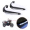 1 Pair Universal Handlebar Hand Protector LED Light Motorcycle Hand Guards White 4