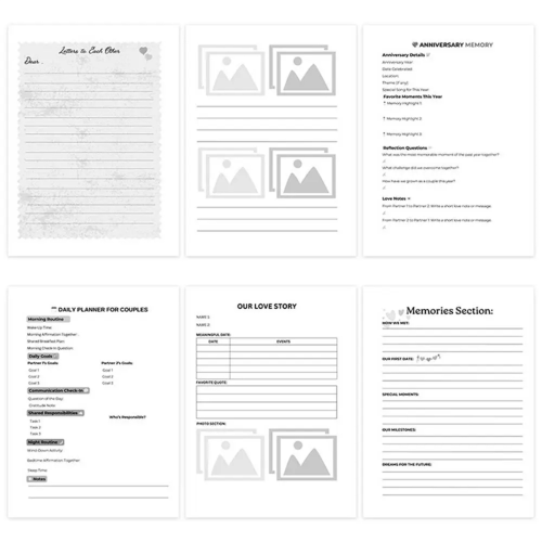 Memory Book for Couples Our Story Book for Couples 58 Pages 2