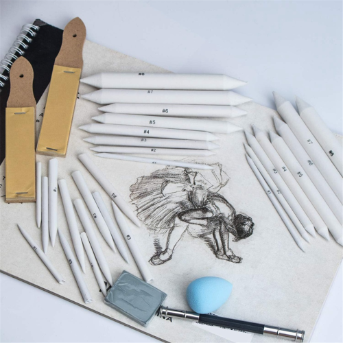 33 Pcs Blending Stumps and Tortillions Set Art Blenders 1