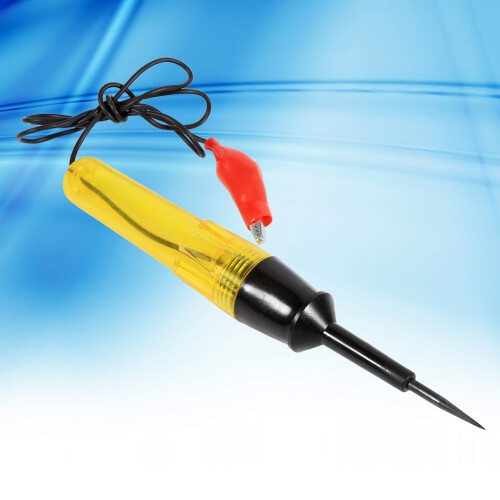 12V-24V Auto Motorrad Spannungsprüfer Stift, 19cm, Gelb 2