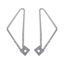 2x Silberne Motorradsatteltaschen Befestigungshalterungen für XL883/1200 HD1450/1584