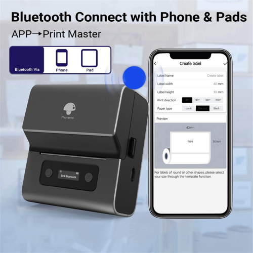 M221 Label Maker Machine Bluetooth Portable Label Maker Gray 2