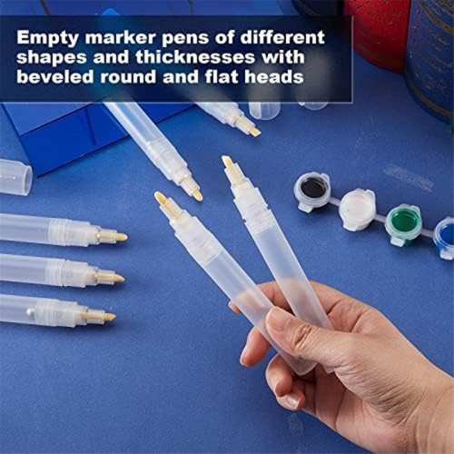 24 Pack 6 mm 3 mm Empty Fillable Blank Paint Touch Up Pen Markers 2