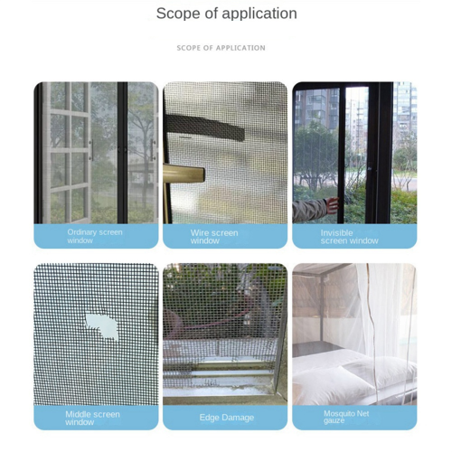 Screen window repair patch door curtain mosquito net mesh patch Gray 2
