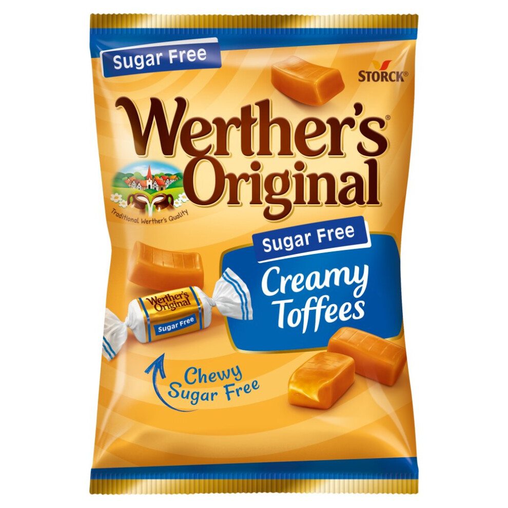 Werther's Original Sugar Free Creamy Toffees 65G (Pack Of 12)