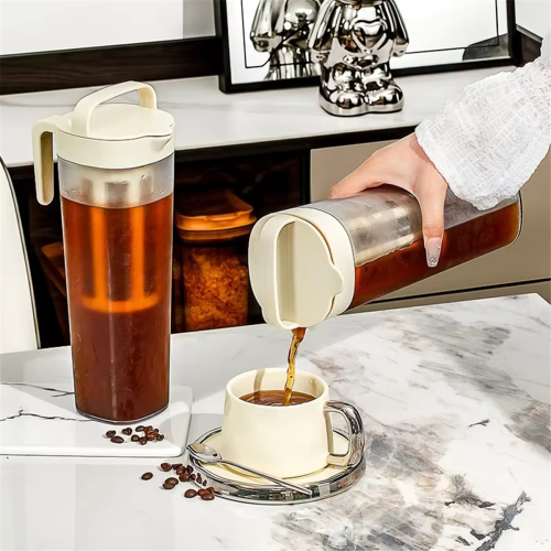 1100ml Cold Brew Coffee Glass Kettles for Ice Drip Coffee,Fruit Tea A 1