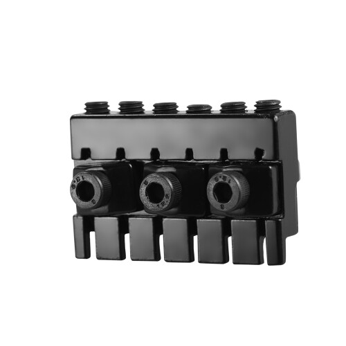 6-string Headless Electric Guitar String Locking Nut Set with 2 Wrench 2 Screw Black 2