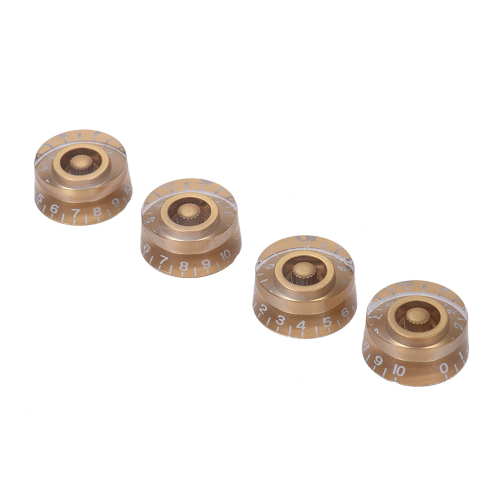 4pcs Speed Volume Tone Control Knobs for Gibson Les Paul Guitar Replacement Electric Guitar Parts Golden