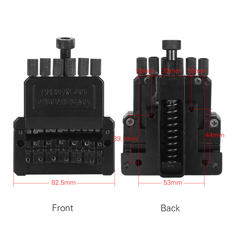 6-string Electric Guitar Tremolo Tailpiece Bridge System for Headless Guitar Part Black
