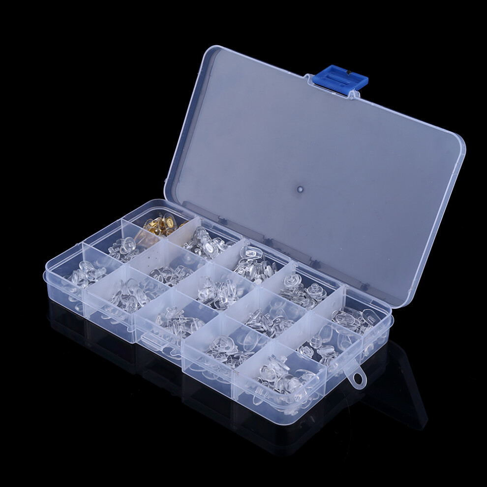 300pcs 15 values Silicone Nose Pads Eyeglasses Screw On Glasses Soft Accessories Repair Tool