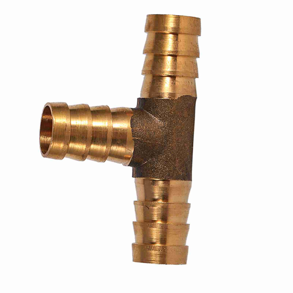 Brass T Piece 3 Way Fuel Hose Joiner Connector 12Mm For Compressed Air Oil Gas Pipe 8471324464021