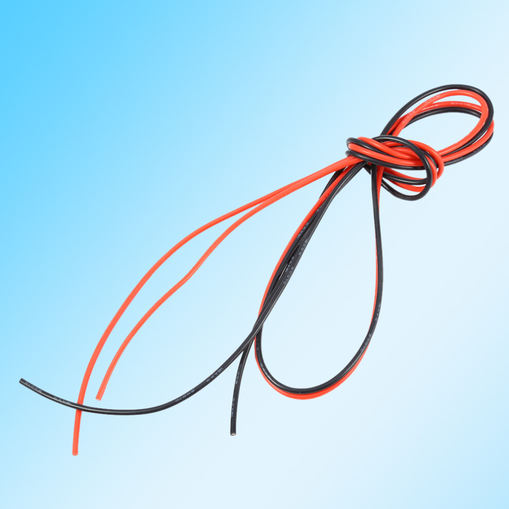 2M 18Awg Flexible Cable Cord Copper Stranded Wire (1 Meter Red 1 Meter Black ) 4261324464534