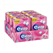 Extra Refreshers Bubblemint Sugarfree Chewing Gum 67g (Pack of 6)