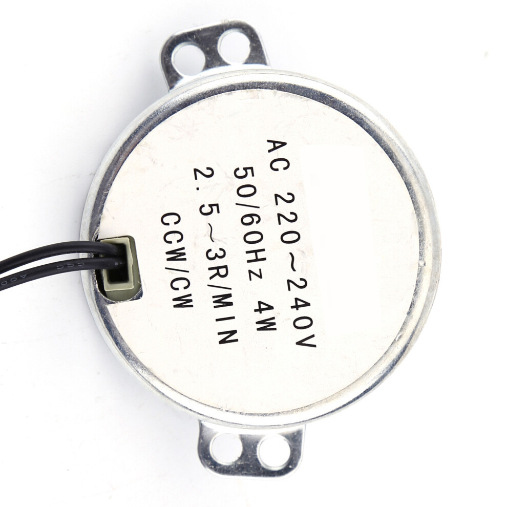 1Pc 220-240V Ac Synchronous Motor Geared Motor 4W Cw/Ccw(2.5-3Rpm) 8351324465573