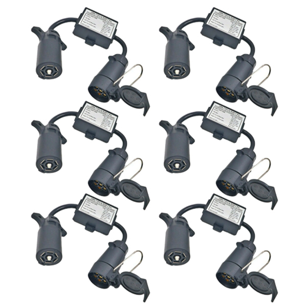 Usa To Eu Trailer Converter Us 7-Way Blade Socket To Eu 7-Pin Light 4853862809351
