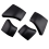 4Pcs Auto Schwarz Dach Rack Abdeckung Kappe Schiene Ende Shell Ersatz 1