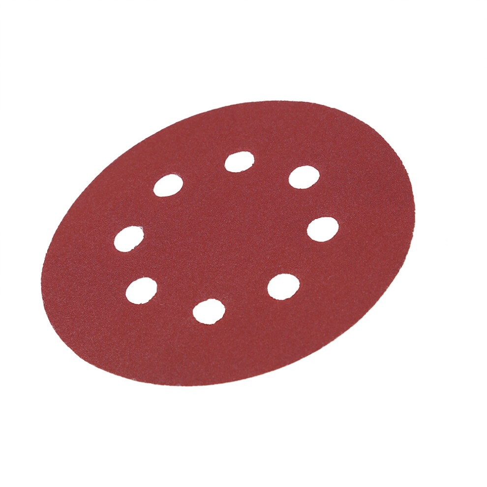 125Mm Grinding Discs Red Sanding Discs 8 Hole Grit Sand Papers(320#) 8781324466315