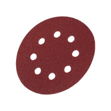 125mm Polishing Pads Red Sanding Discs 8 Hole Grit Sand Papers(100#)