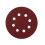 125mm Buffing Discs Red Sanding Discs 8 Hole Grit Sand Papers(80#) 1
