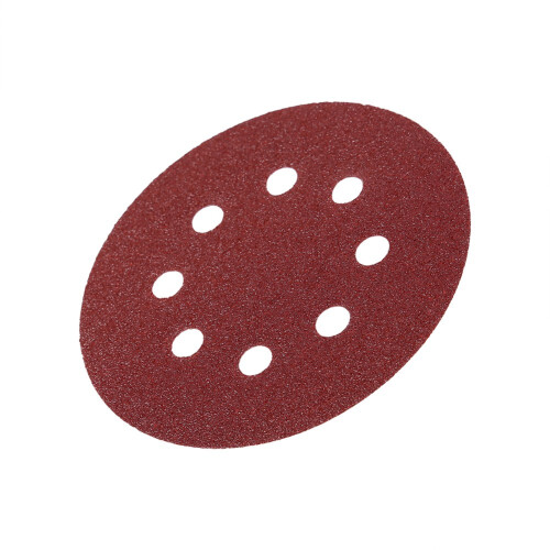 125mm Buffing Discs Red Sanding Discs 8 Hole Grit Sand Papers(80#) 2