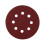 125mm Polishig Discs Red Sanding Discs 8 Hole Grit Sand Papers(60#) 6