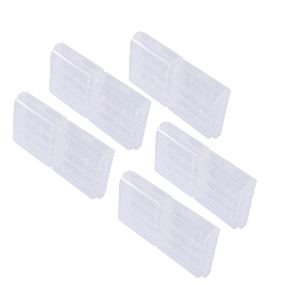 10 Pcs Multifunctional Transparent Hard Plastic Case Holder Storage Box For Aa Aaa Battery 8401324466190