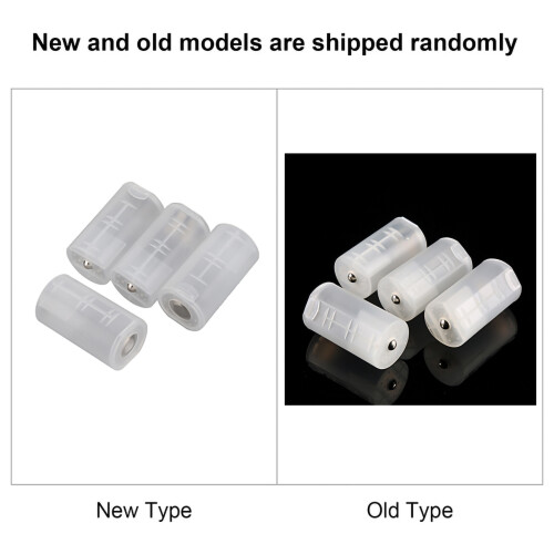 4pcs AA to Size D Battery Adapters Holder Switcher Converter Cases Box White 2