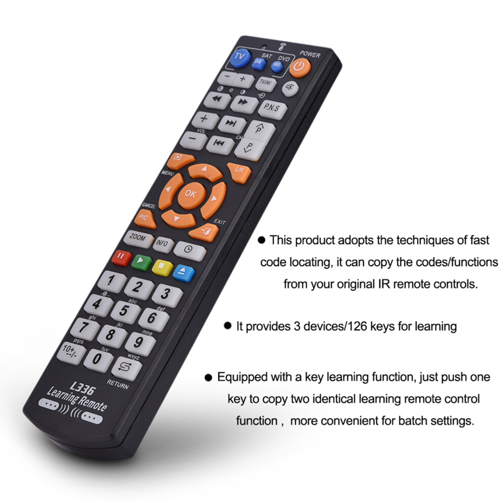 Universal Smart Remote Control Controller With Learning Function For Tv Cbl Dvd Sat 4401324466712