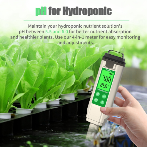 PH Meter Hydroponic Water Quality Tester LCD Backlight Thermometer 1