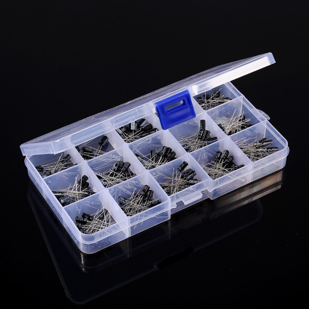 200Pcs Diy 15 Capacitance Model 0.1Uf-220Uf Electrolytic Capacitor Assortment Kit With Box 6951324467335